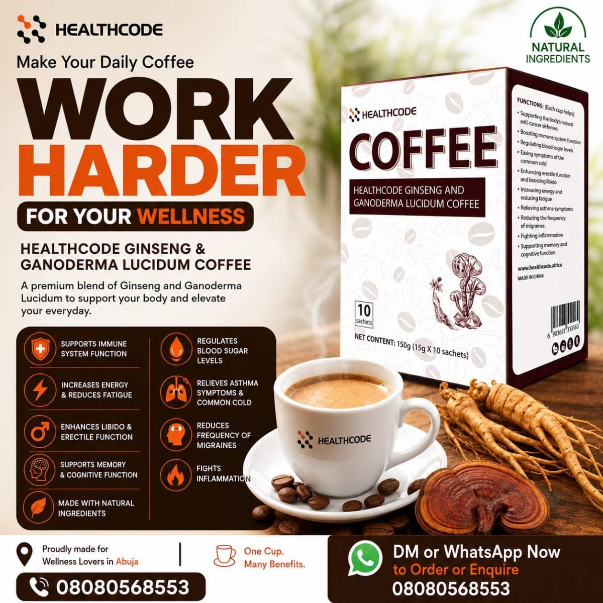 GINSENG AND GANODERMA LUCIDUM COFFEE - Siiqo - Buy on Siiqo Nigeria